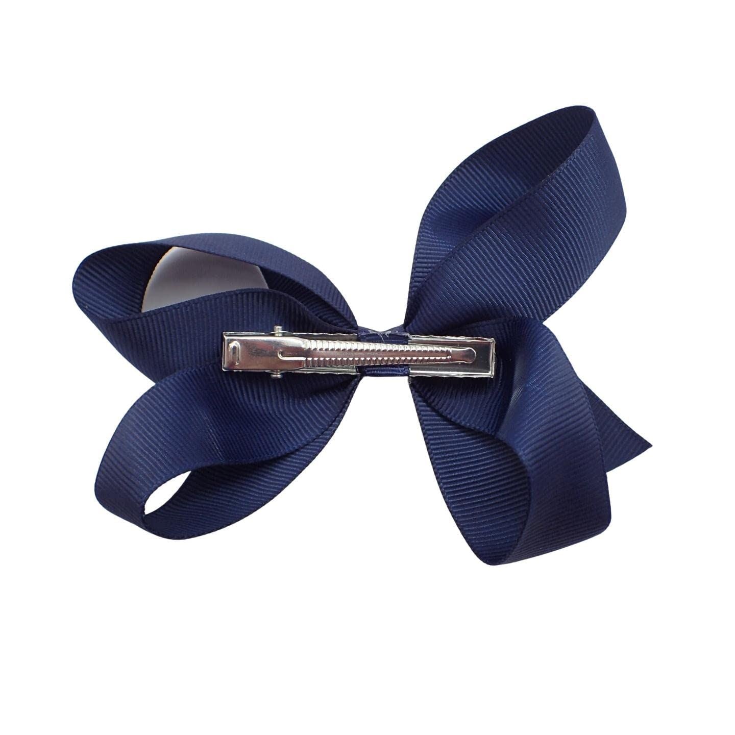 12cm / 4.7 Inches Ribbon Hair Bows, Hair Clip Hair Bows for Girls or Women